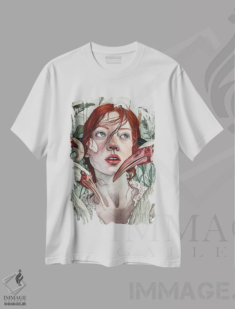 تیشرت سفید طرح دار "پنی"، دکور معاصر اثر لیزا لنون | immage.ir