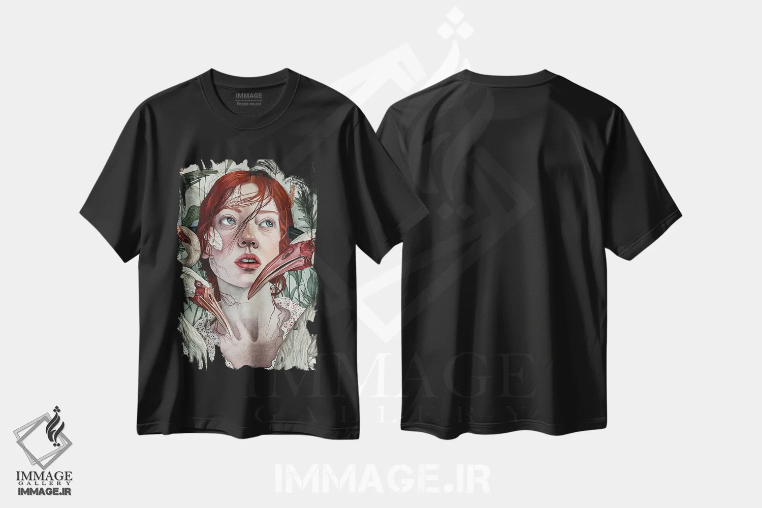 تیشرت مشکی طرح دار "پنی"، دکور معاصر اثر لیزا لنون | فروشگاه ایماژ