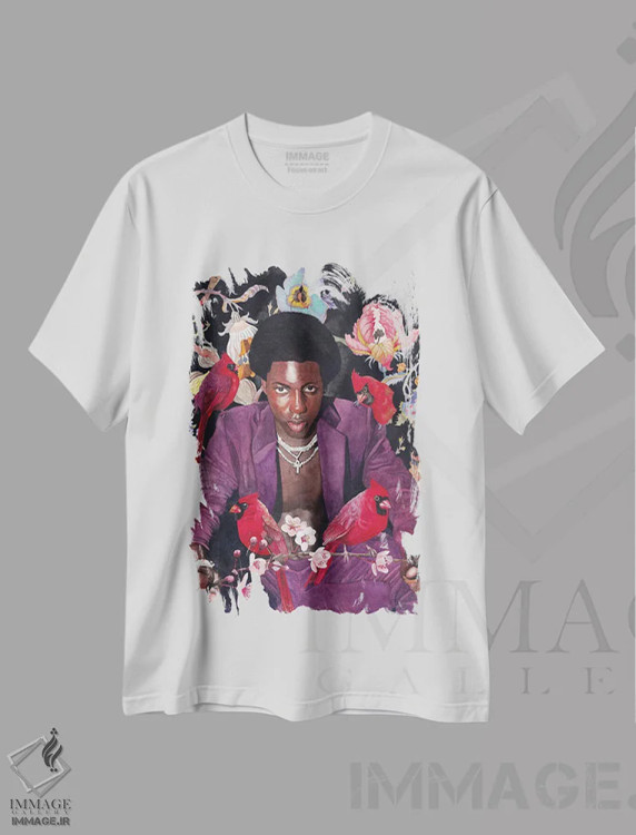 تیشرت سفید طرح دار "مهربانی"، هنر آمریکایی آفریقایی تبار اثر لیزا لنون | فروشگاه ایماژ
