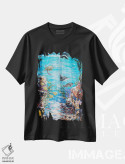 تیشرت مشکی طرح دار "رویای زیر آب"، هنر فاخر معاصر اثر لیندا اولسن | فروشگاه ایماژ