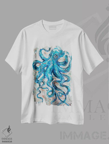 تیشرت سفید طرح دار "هوشیار"، دکور ساحلی اثر لیندا اولسن | فروشگاه ایماژ