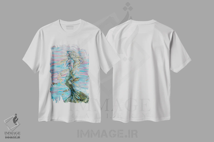 تیشرت سفید طرح دار عشق، هنر فاخر معاصر اثر لیندا اولسن | immage.ir