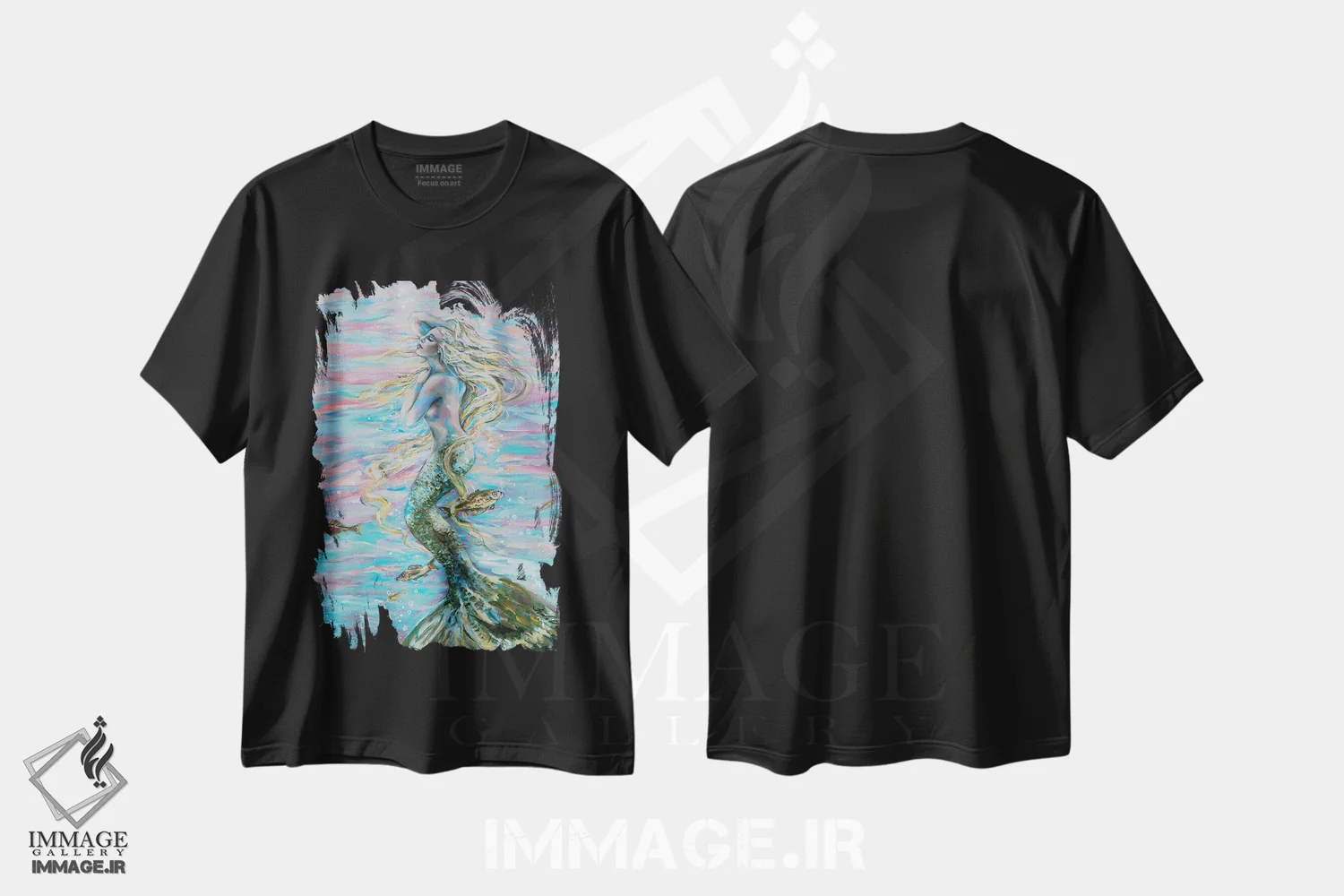 تیشرت مشکی طرح دار عشق، هنر فاخر معاصر اثر لیندا اولسن | فروشگاه ایماژ