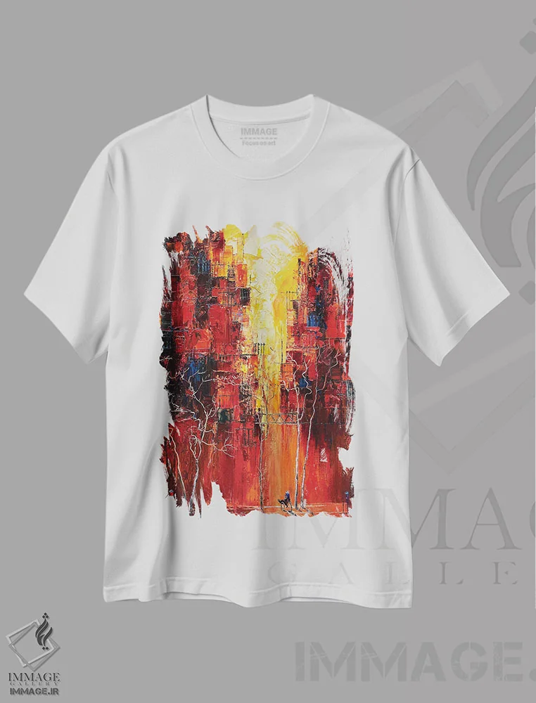 تیشرت سفید طرح دار "زیر لب گریه کردن" اثر له نگوک کوآن | فروشگاه ایماژ