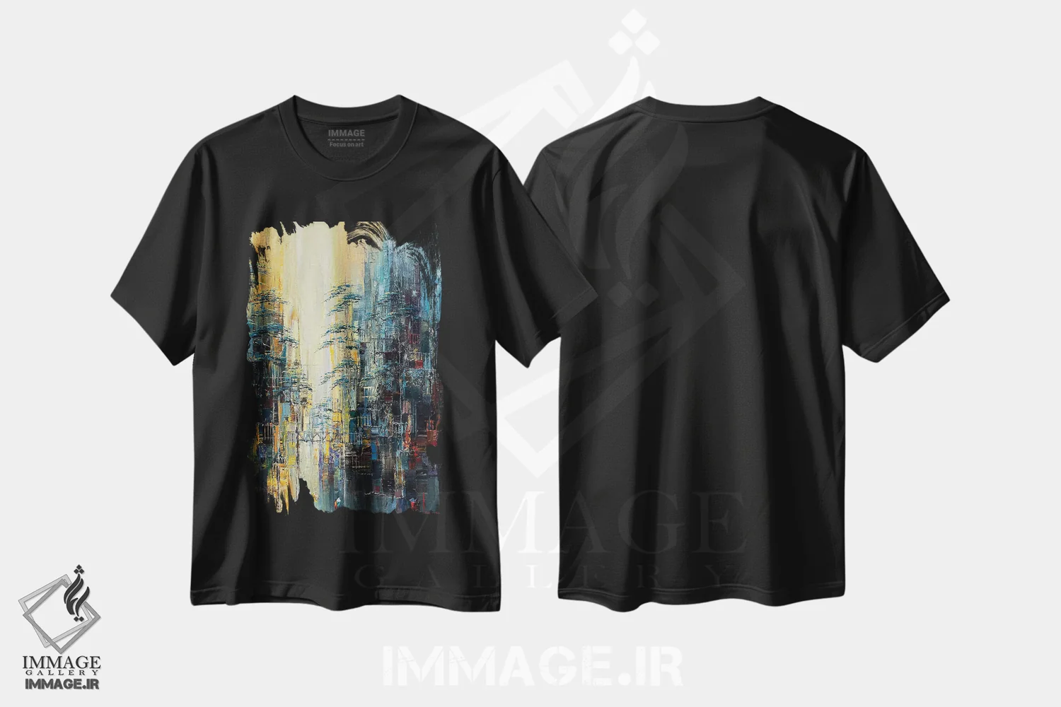 تیشرت مشکی طرح دار "خیابان من" اثر له نگوک کوآن | فروشگاه ایماژ