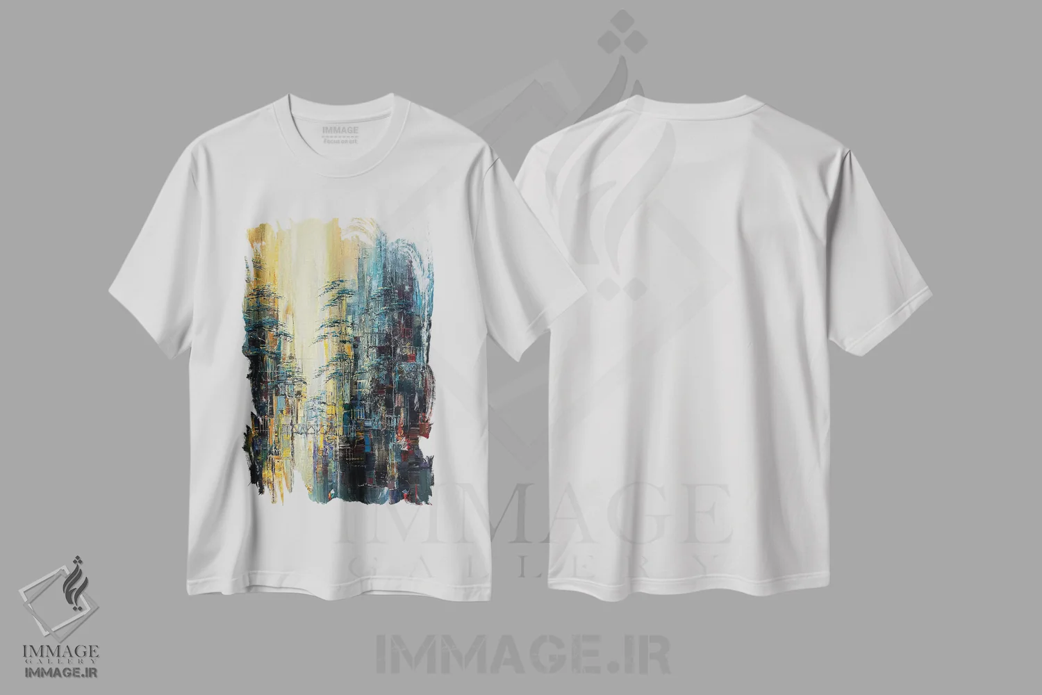 تیشرت سفید طرح دار "خیابان من" اثر له نگوک کوآن | immage.ir