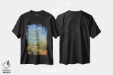 تیشرت مشکی طرح دار "آفتاب اوایل بهار"، هنر فاخر معاصر اثر له نگوک کوآن | immage.ir