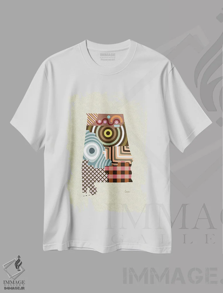 تیشرت سفید طرح دار "ایالت آلاباما"، تزئینی اثر لانره استودیو | فروشگاه ایماژ