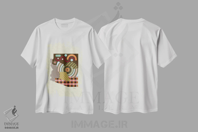 تیشرت سفید طرح دار "ایالت آریزونا"، تزئینی اثر لانره استودیو | immage.ir