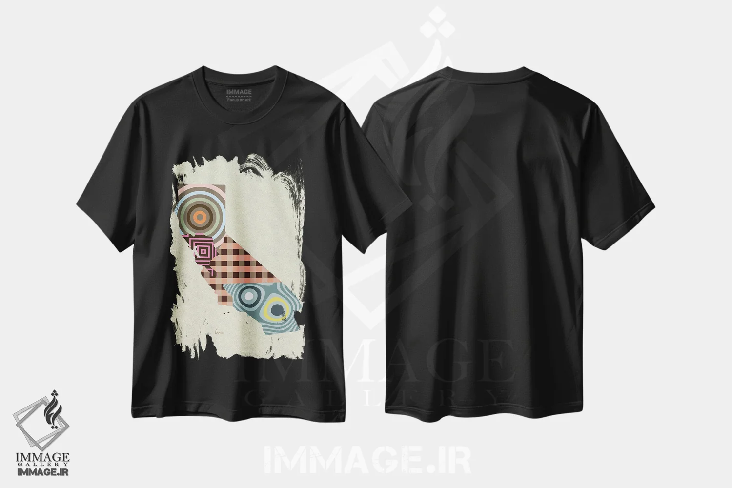 تیشرت مشکی طرح دار "ایالت کالیفرنیا"، تزئینی اثر لانره استودیو | immage.ir