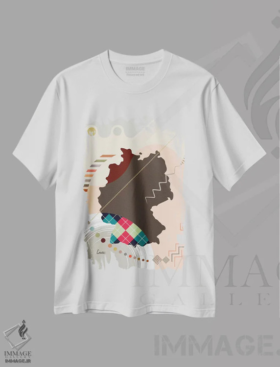 تیشرت سفید طرح دار "آلمان"، تزئینی اثر لانره استودیو | immage.ir