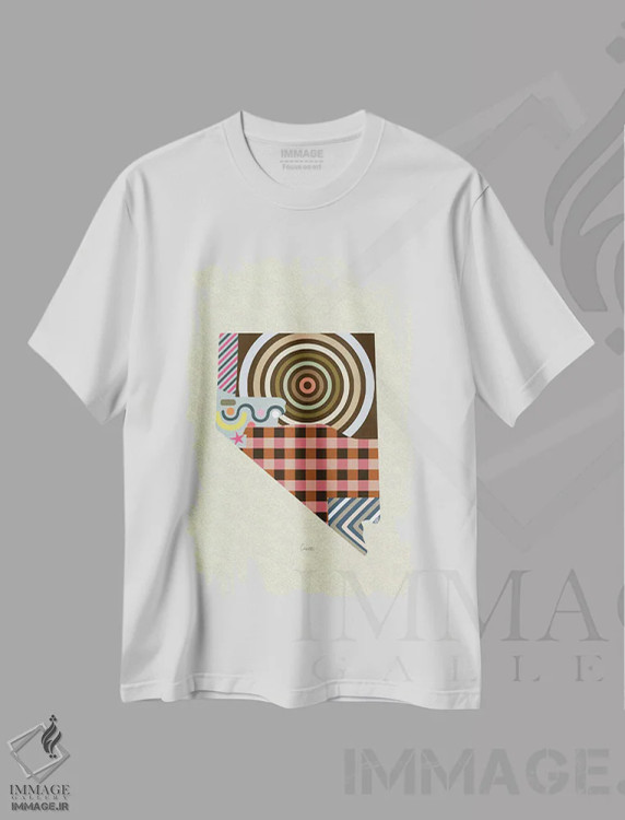 تیشرت سفید طرح دار "ایالت نوادا"، تزئینی اثر لانره استودیو | immage.ir