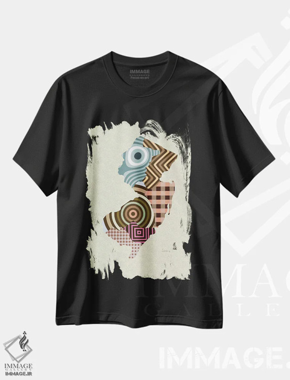 تیشرت مشکی طرح دار "ایالت نیوجرسی"، تزئینی اثر لانره استودیو | فروشگاه ایماژ