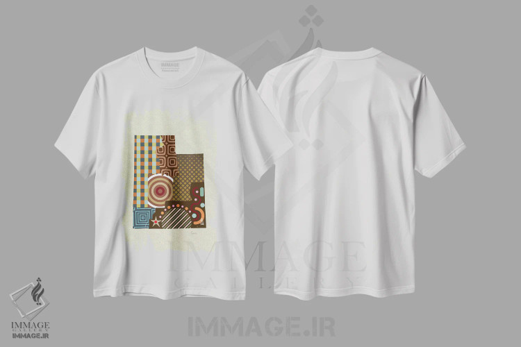 تیشرت سفید طرح دار "ایالت یوتا"، تزئینی اثر لانره استودیو | immage.ir