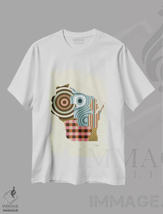 تیشرت سفید طرح دار "ایالت ویسکانسین"، تزئینی اثر لانره استودیو | immage.ir