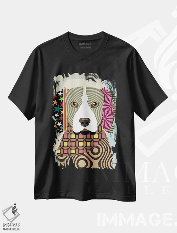 تیشرت مشکی طرح دار "بریتانی اسپانیل ها"، تزئینی اثر لانره استودیو | immage.ir