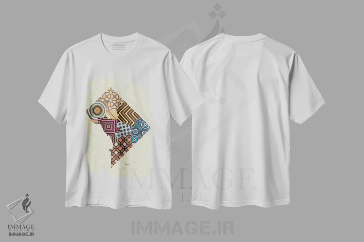 تیشرت سفید طرح دار "واشنگتن دی سی"، تزئینی اثر لانره استودیو | immage.ir