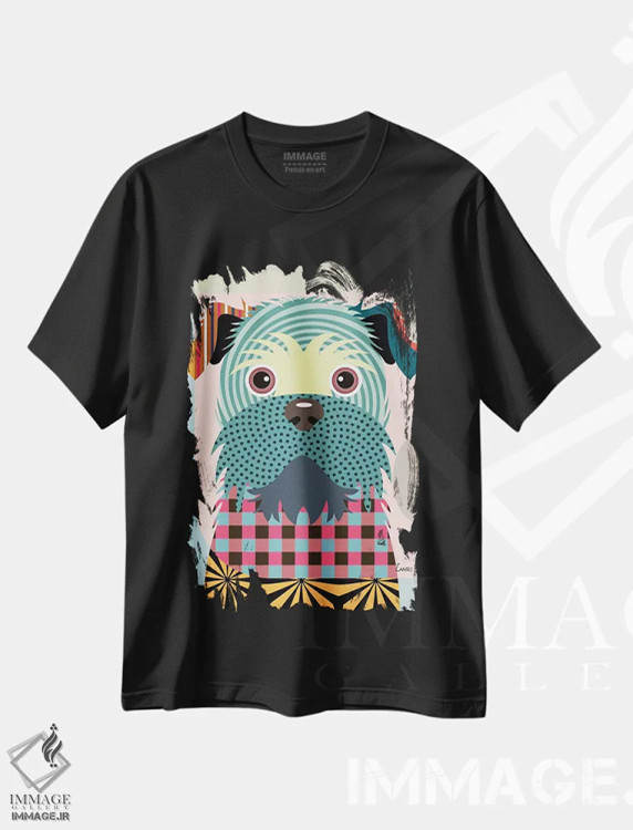 تیشرت مشکی طرح دار "بروسلز گریفون"، تزئینی اثر لانره استودیو | immage.ir
