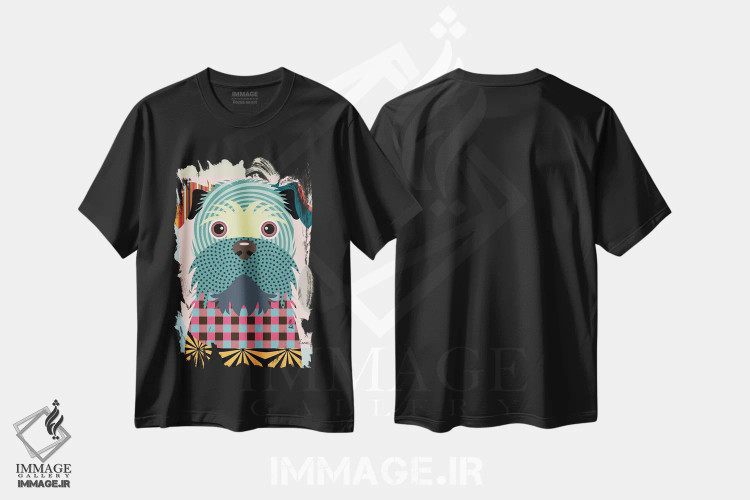تیشرت مشکی طرح دار "بروسلز گریفون"، تزئینی اثر لانره استودیو | immage.ir