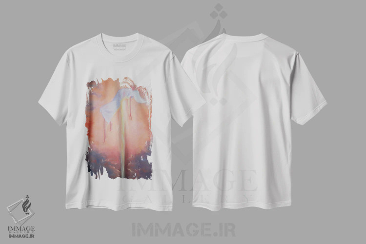 تیشرت سفید طرح دار قدرت تفکر، دکور معاصر اثر جین لانتسمن | فروشگاه ایماژ