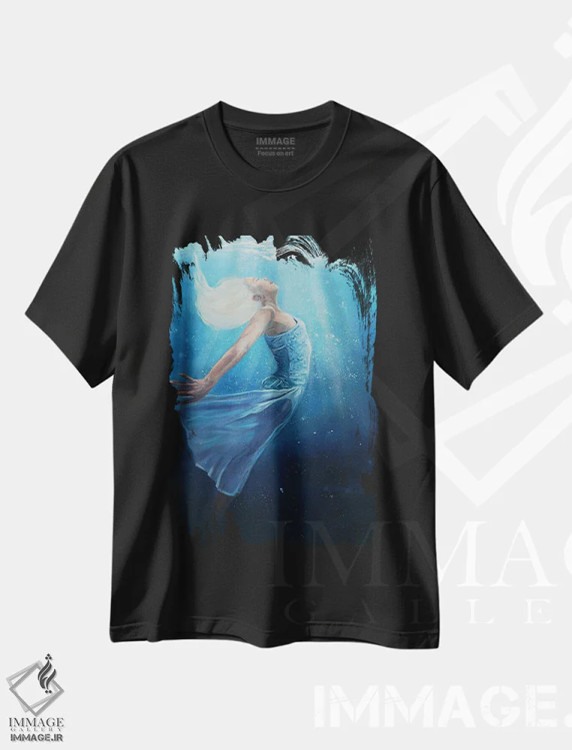 تیشرت مشکی طرح دار به سوی نور، دکور معاصر اثر جین لانتسمن | immage.ir