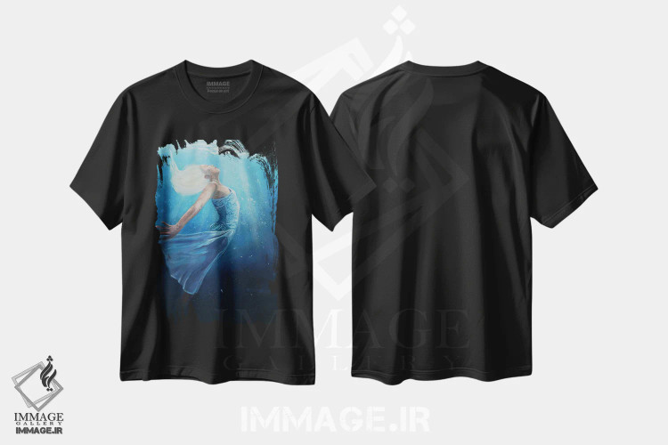 تیشرت مشکی طرح دار به سوی نور، دکور معاصر اثر جین لانتسمن | immage.ir