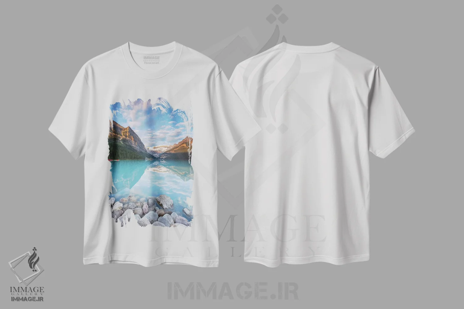 تیشرت سفید طرح دار آینه لوئیز، مدیوم اثر سرجیو لانزا | فروشگاه ایماژ