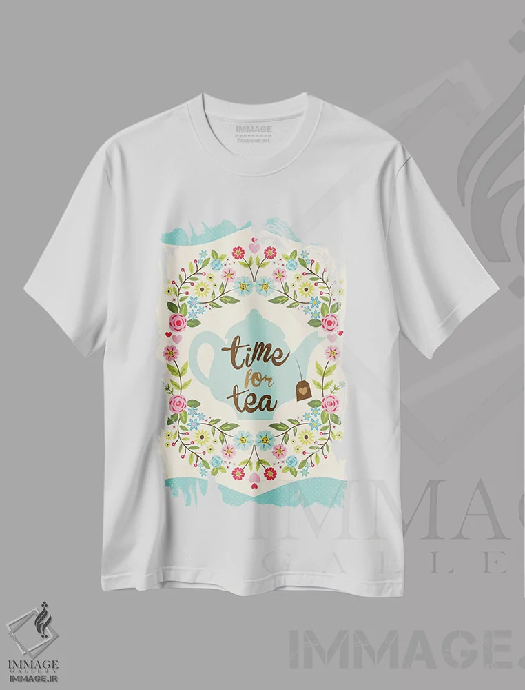 تیشرت سفید طرح دار "آشپزخانه روستایی"، تزئینی اثر لوییز آلن | immage.ir