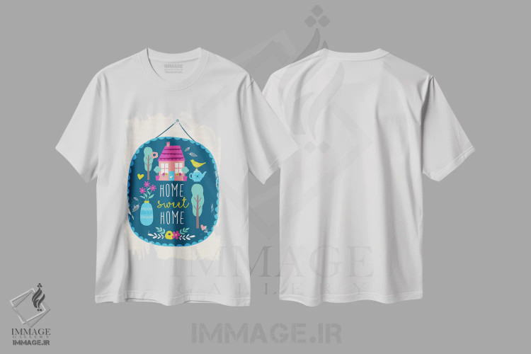 تیشرت سفید طرح دار "روزهای روشن"، هنر دیجیتال اثر لوییز آلن | immage.ir