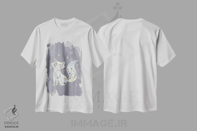 تیشرت سفید طرح دار "جنگل زمستانی باشکوه ۲"، دکور تعطیلات اثر لوییز آلن | فروشگاه ایماژ