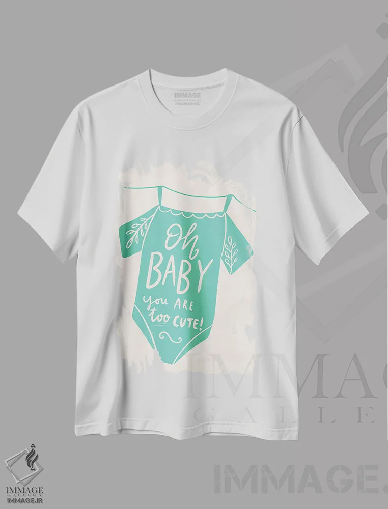 تیشرت سفید طرح دار "اوه عزیزم!"، تزئینی اثر لوییز آلن | immage.ir
