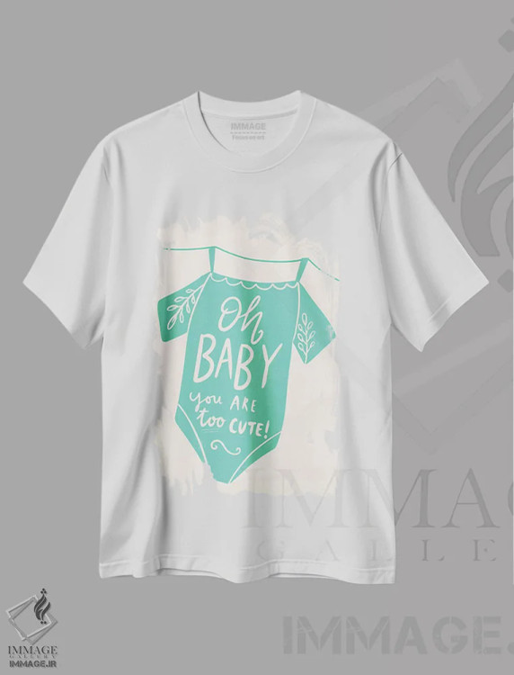 تیشرت سفید طرح دار "اوه عزیزم!"، تزئینی اثر لوییز آلن | immage.ir