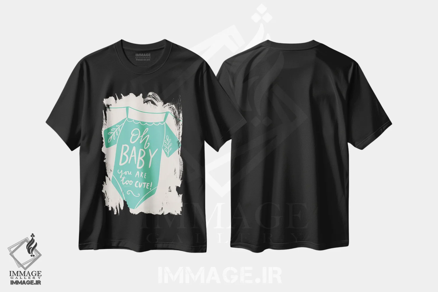 تیشرت مشکی طرح دار "اوه عزیزم!"، تزئینی اثر لوییز آلن | فروشگاه ایماژ
