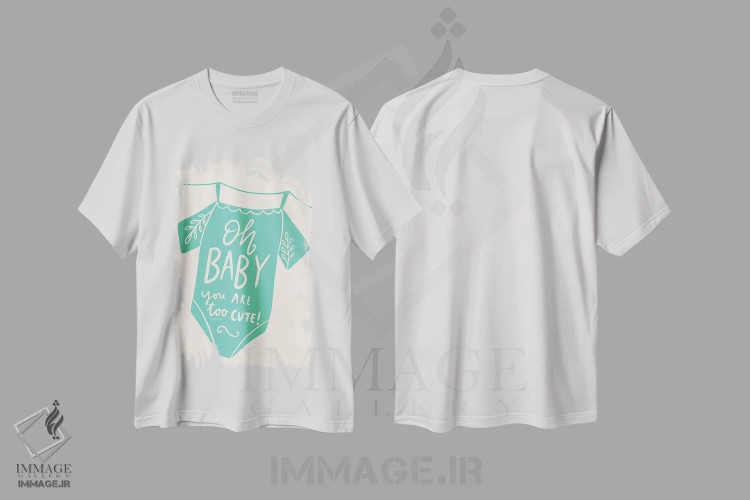 تیشرت سفید طرح دار "اوه عزیزم!"، تزئینی اثر لوییز آلن | immage.ir