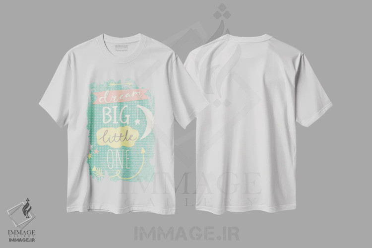 تیشرت سفید طرح دار "سلام کوچولوی شیرین"، تزئینی اثر لوییز آلن | immage.ir