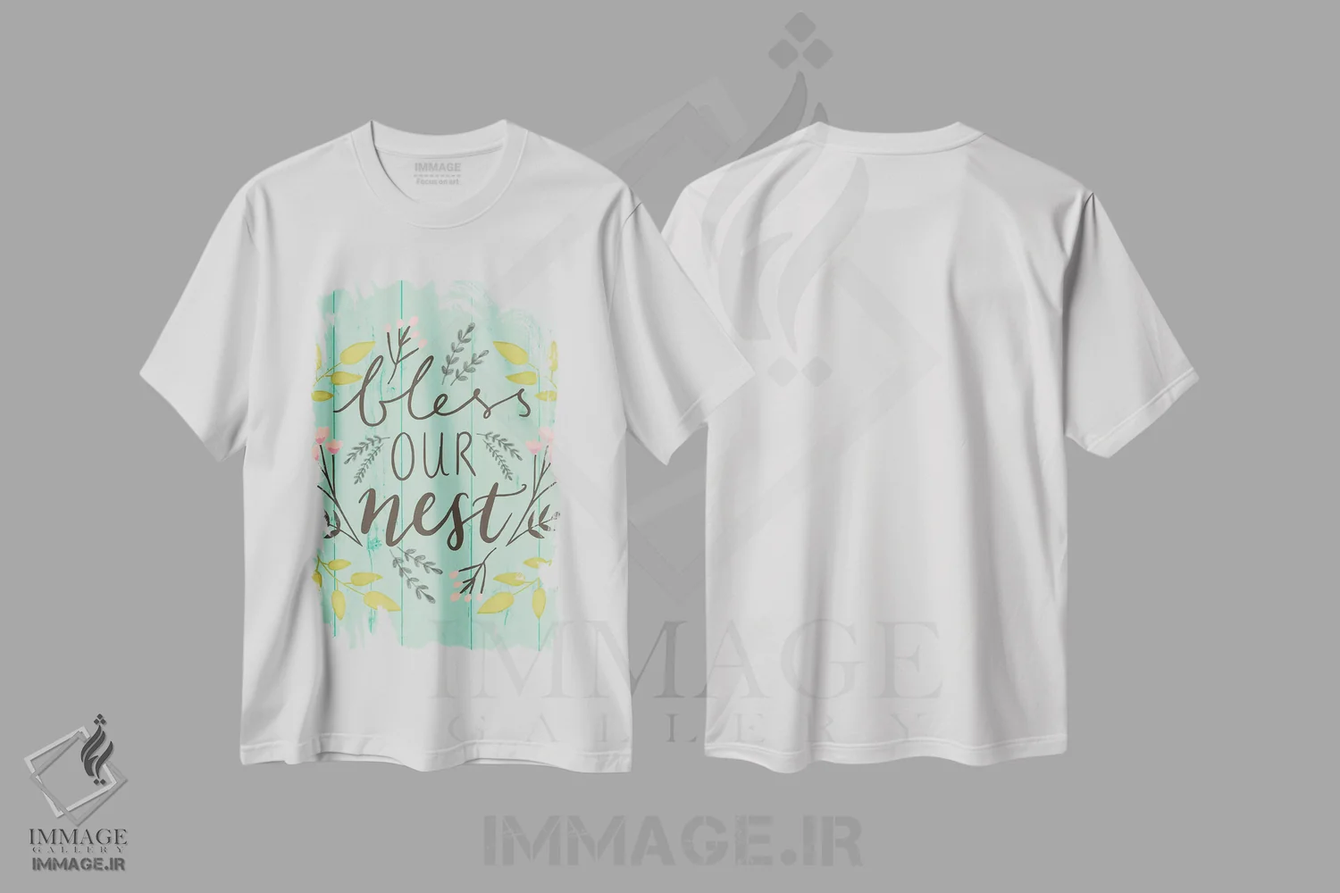 تیشرت سفید طرح دار "رنگ های ملایم خانه روستایی ۳"، تزئینی اثر لوییز آلن | immage.ir
