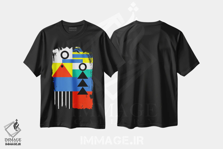 تیشرت مشکی طرح دار "زندگی بارها و بارها آغاز می شود"، آبستره اثر لورا اوبون | فروشگاه ایماژ