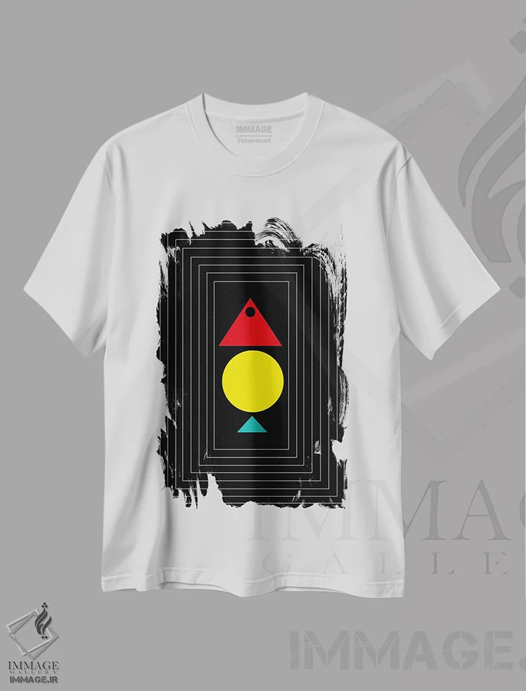 تیشرت سفید طرح دار "مرا پیدا کن"، آبستره اثر لورا اوبون | immage.ir