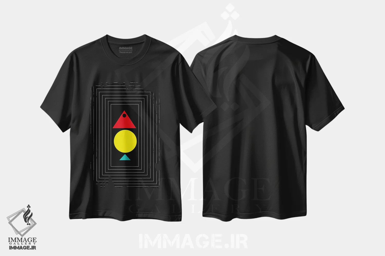 تیشرت مشکی طرح دار "مرا پیدا کن"، آبستره اثر لورا اوبون | فروشگاه ایماژ