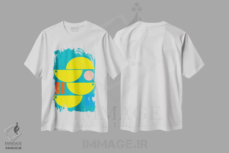 تیشرت سفید طرح دار "با ناآرامی راحت باش"، آبستره اثر لورا اوبون | immage.ir