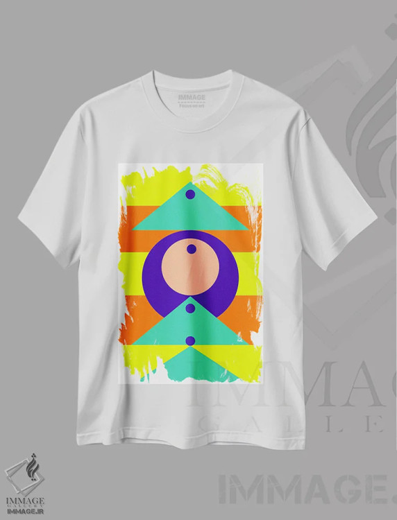 تیشرت سفید طرح دار "برای خودت بایست"، آبستره اثر لورا اوبون | فروشگاه ایماژ