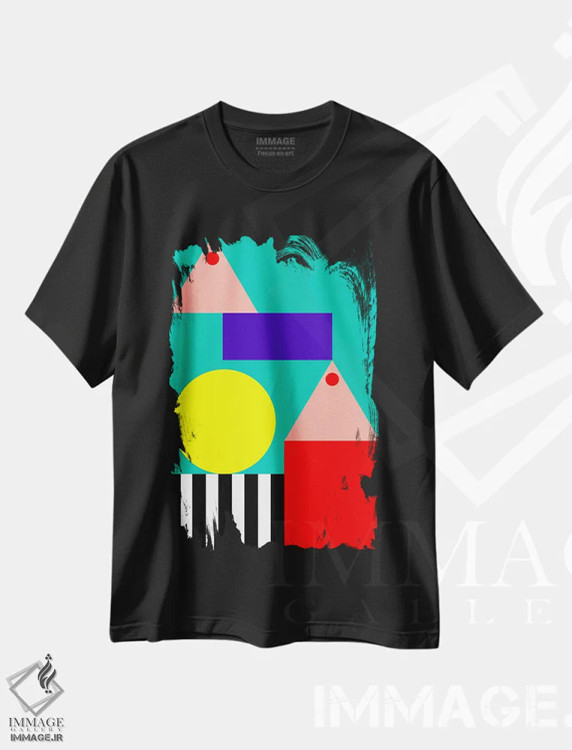 تیشرت مشکی طرح دار "برای خودت بایست"، آبستره اثر لورا اوبون | immage.ir