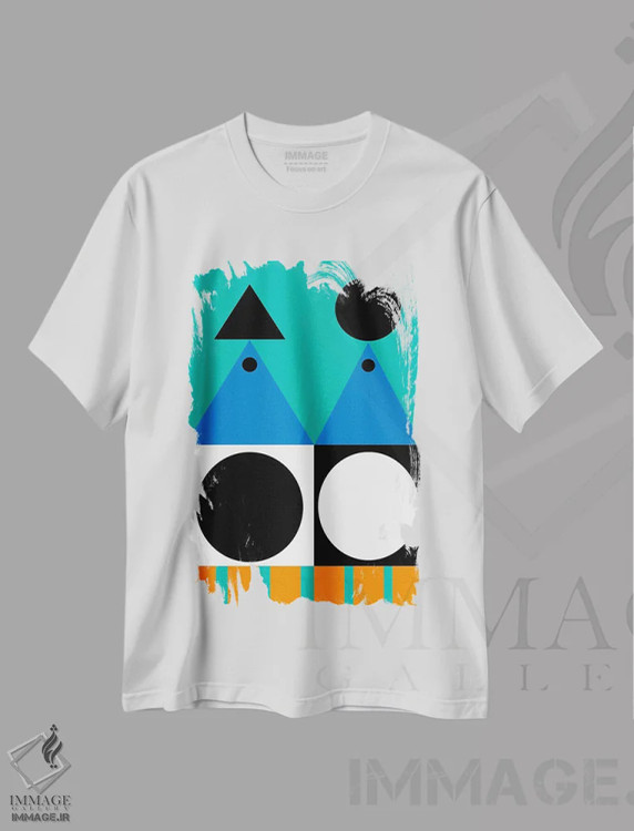 تیشرت سفید طرح دار "ناسازگاری سازگار"، آبستره اثر لورا اوبون | immage.ir