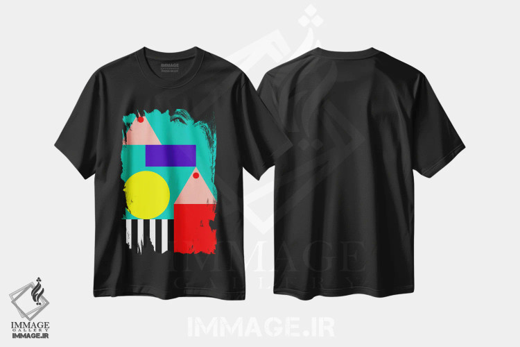 تیشرت مشکی طرح دار "برای خودت بایست"، آبستره اثر لورا اوبون | immage.ir