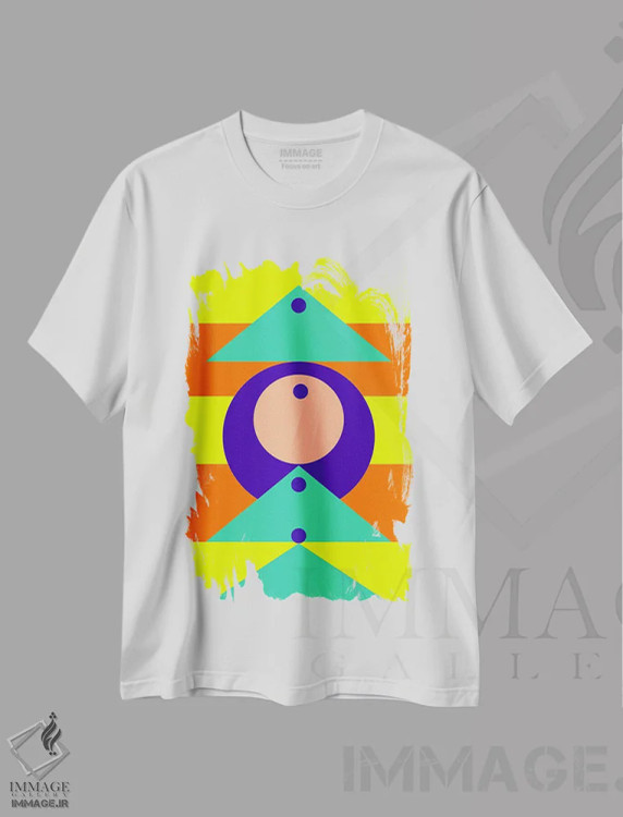 تیشرت سفید طرح دار "با سپاسگزاری"، آبستره اثر لورا اوبون | فروشگاه ایماژ