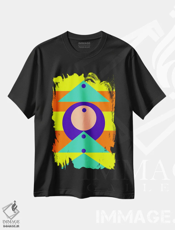 تیشرت مشکی طرح دار "با سپاسگزاری"، آبستره اثر لورا اوبون | immage.ir