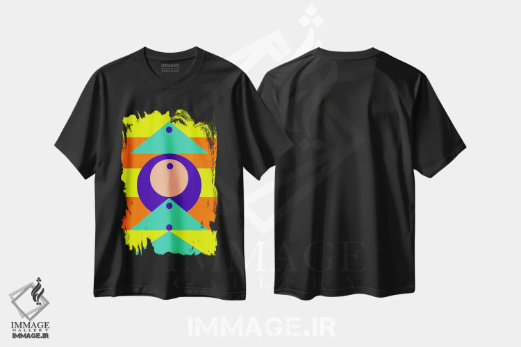 تیشرت مشکی طرح دار "با سپاسگزاری"، آبستره اثر لورا اوبون | immage.ir