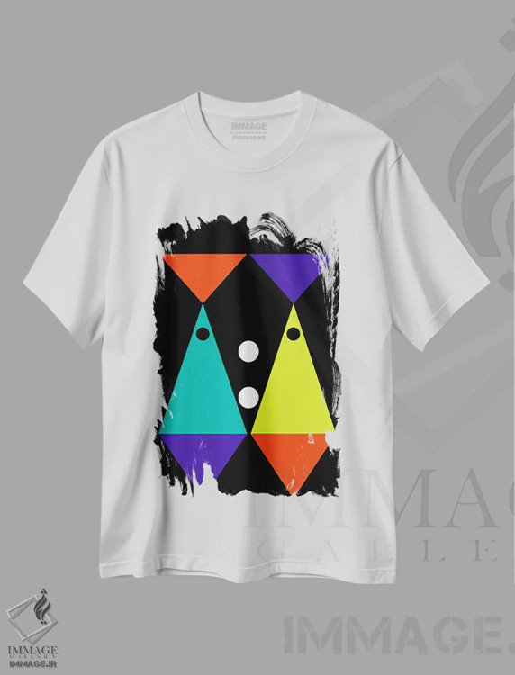 تیشرت سفید طرح دار "مثل ماهی در آب"، آبستره اثر لورا اوبون | immage.ir