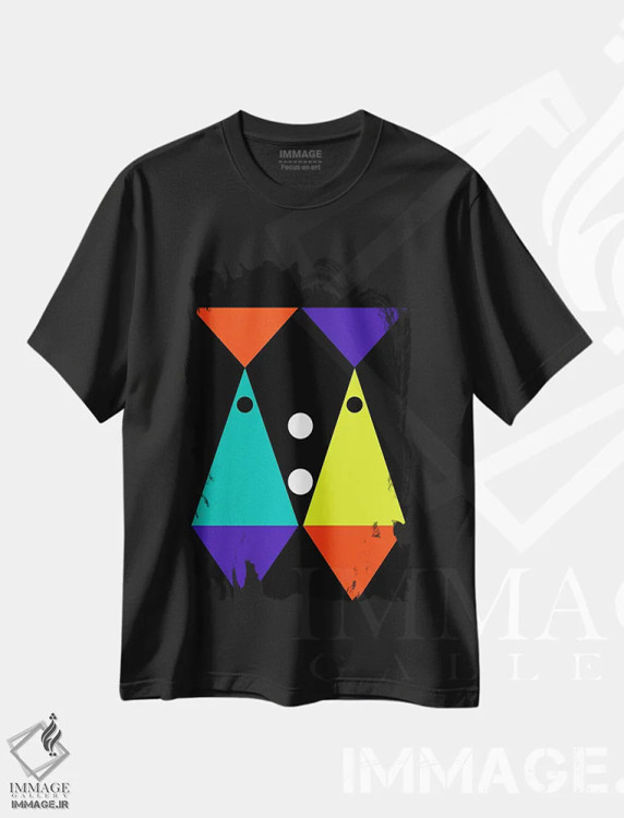 تیشرت مشکی طرح دار "مثل ماهی در آب"، آبستره اثر لورا اوبون | فروشگاه ایماژ