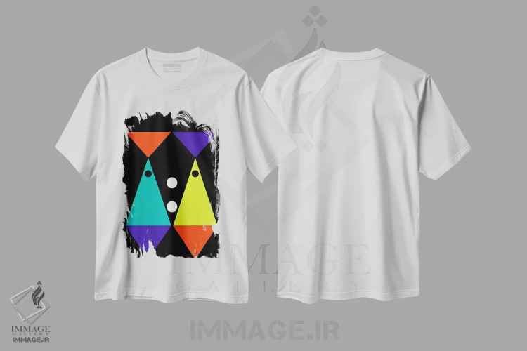 تیشرت سفید طرح دار "مثل ماهی در آب"، آبستره اثر لورا اوبون | immage.ir